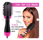 3-in-1 One Step Hot Air Brush Hair Dryer & Styler – Drying, Straightening & Volumizing Brush