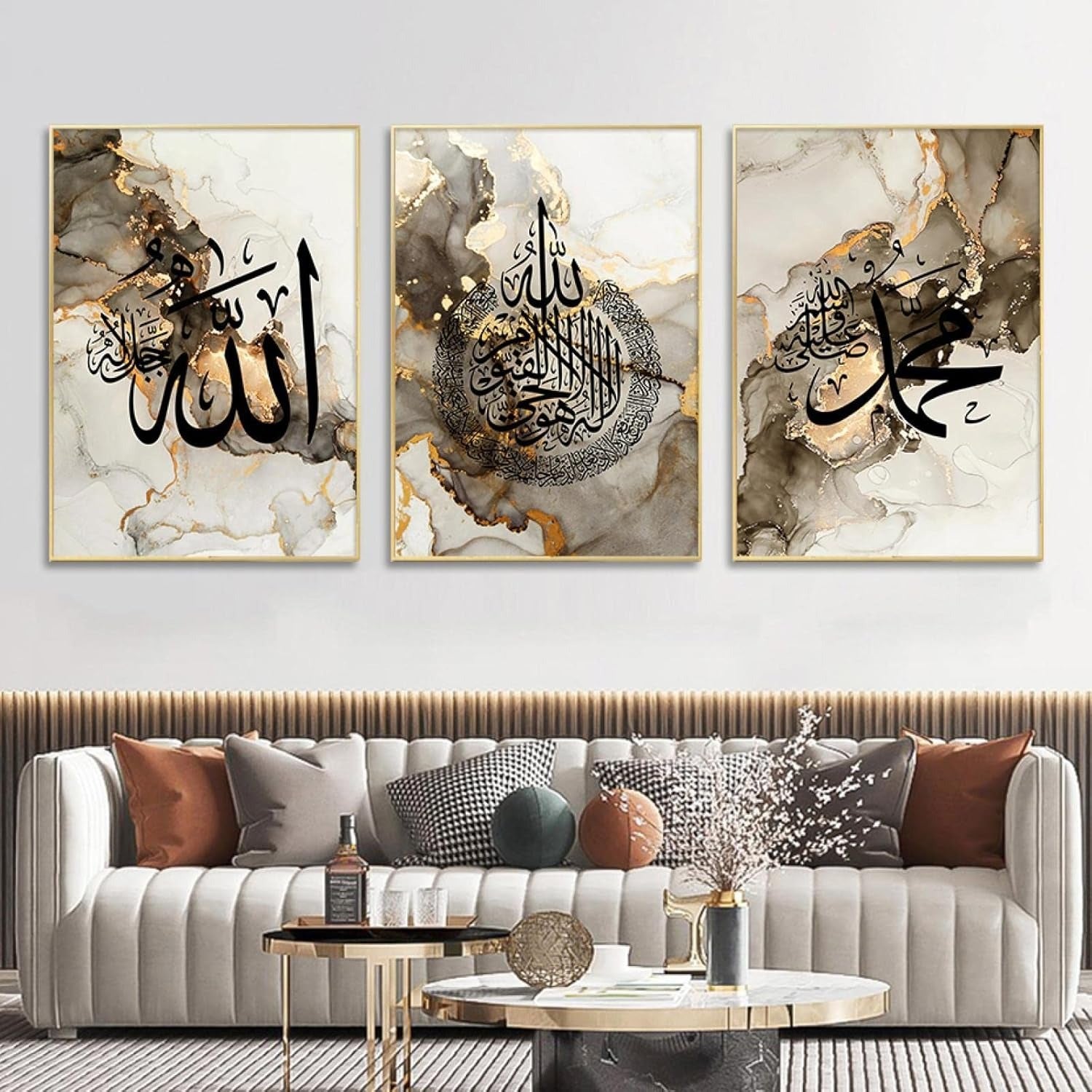 Set of 3 Premium Wall Art Photo Tiles – Modern Home Decor Sets
