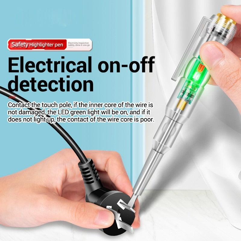 LED Test Pen Intelligent Induction Power Voltage Detector Pen Voltmeter 24-250V Circuit Tester Tool