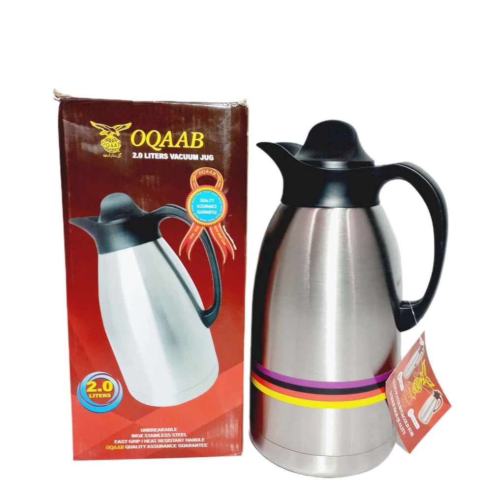 Oqaab 2 Liter Premium Stainless Steel Thermos Durable Water Bottle Large Capacity Leak Proof Bottle for Gym Travel Office Home Use