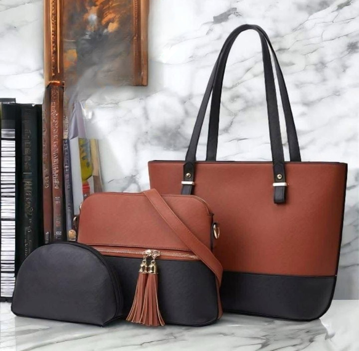3 Piece Tote Handbag Elegant Design Premium Quality Smooth Finish Easy Carry For Daily Fashion Needs