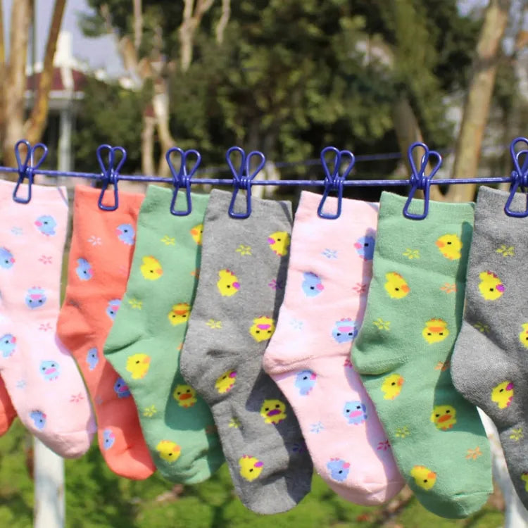Clip &amp; Hang 185CM Portable Clothesline With (12) Clip - Elastic, Windproof &amp; Eco-Friendly for Travel &amp; Home Use