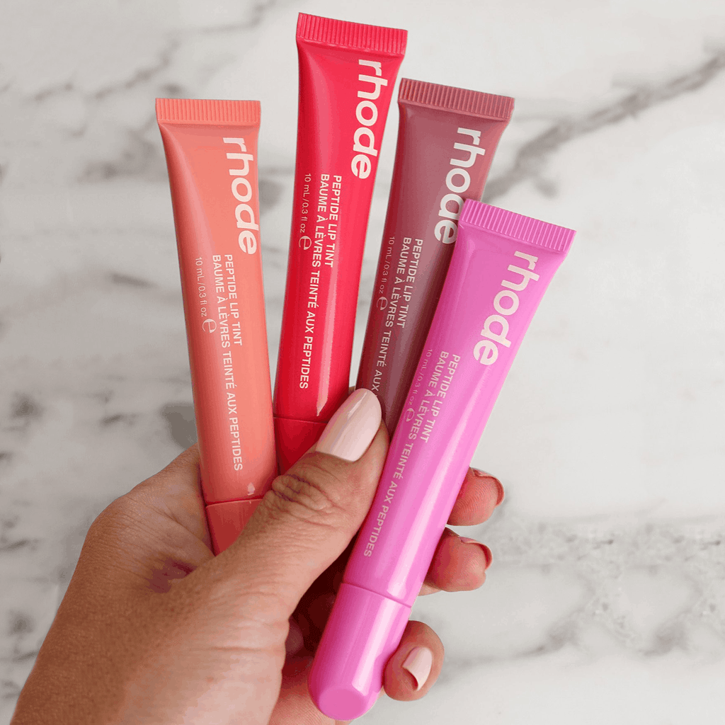 Rhode Peptide Lip Tint – Hydrating Glossy Lip Balm Pack of 6 (Random Color)