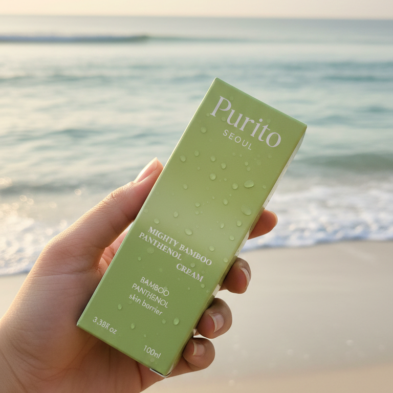 Purito Mighty Bamboo Panthenol Cream 100ml – Deep Hydration, Skin Barrier Repair & Soothing Moisturizer