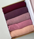 Pack of 5 Hijab With 1Pc 4-in-1 Inner Cap – Gift Set (Mix Colors Without Box)