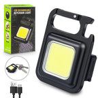COB Rechargeable Keychain Light – Ultra Bright Metal Body Emergency Light with Type-C Charging (With Cable)