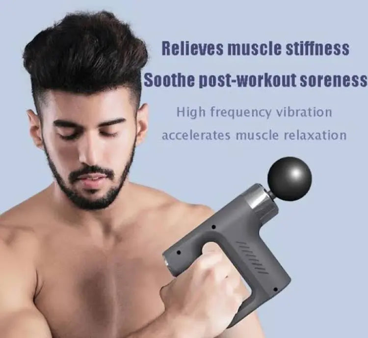 Blueidea Deep Tissue fascial massager with 4 massage Muscle Massage Gun (Random color).