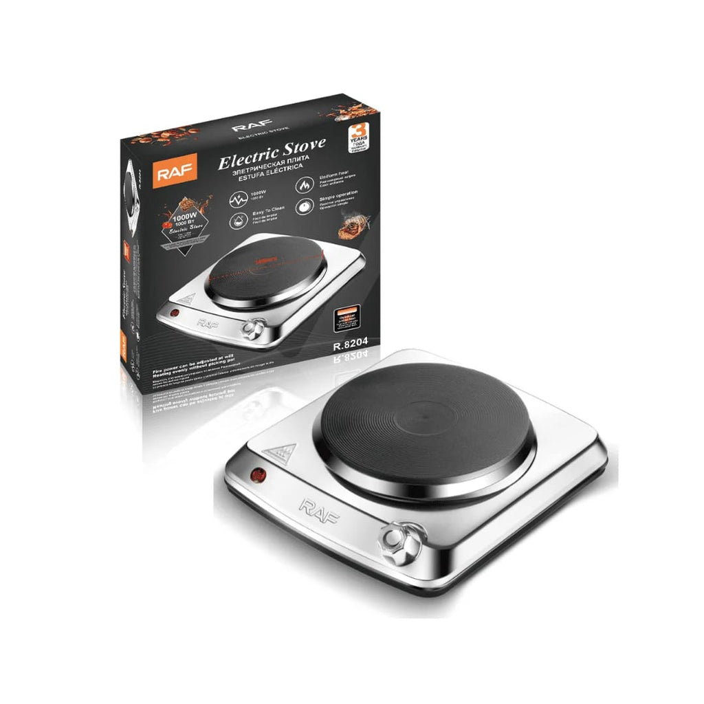 Electric Stove with Independent Controls, Overheat Protection, and Easy-to-Clean Design