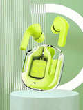 Air31 Earbuds Wireless Crystal Transparent body - with silicone pouch ( random color )