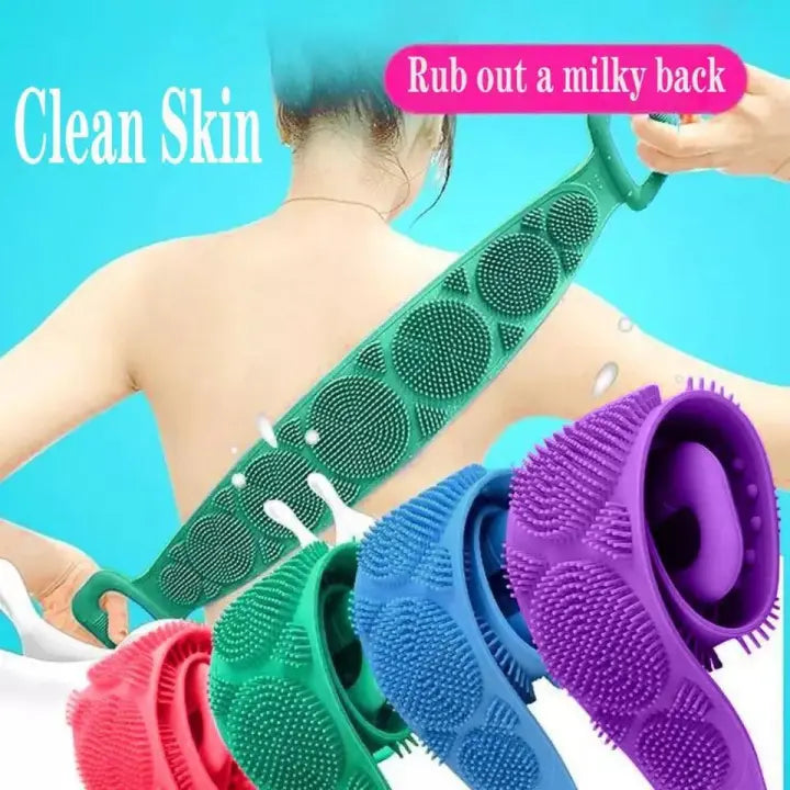 1 PC's Silicone Back Scrubber Bath Belt, Bath Scrubber (random Color) (70 cm)