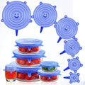 6pcs/set Silicone Lid Spill Stopper Universal Silicone Suction Lid-bowl Pan Silicone Cover Kitchen Pan Lids Cover Stopper Tools