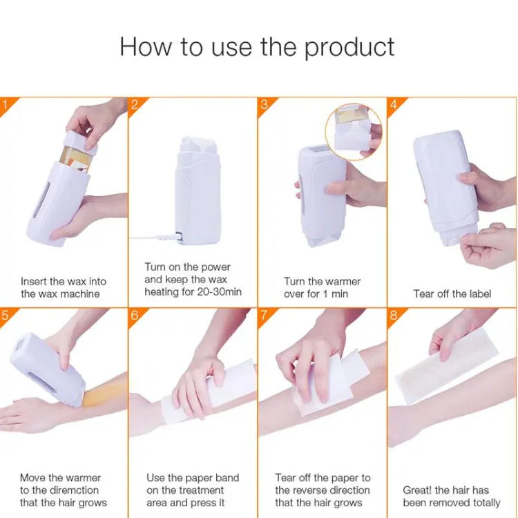 Roll On Wax Depilatory Heater Waxing Hot Cartridge Hair Removal Roller Portable Epilator ( without box)