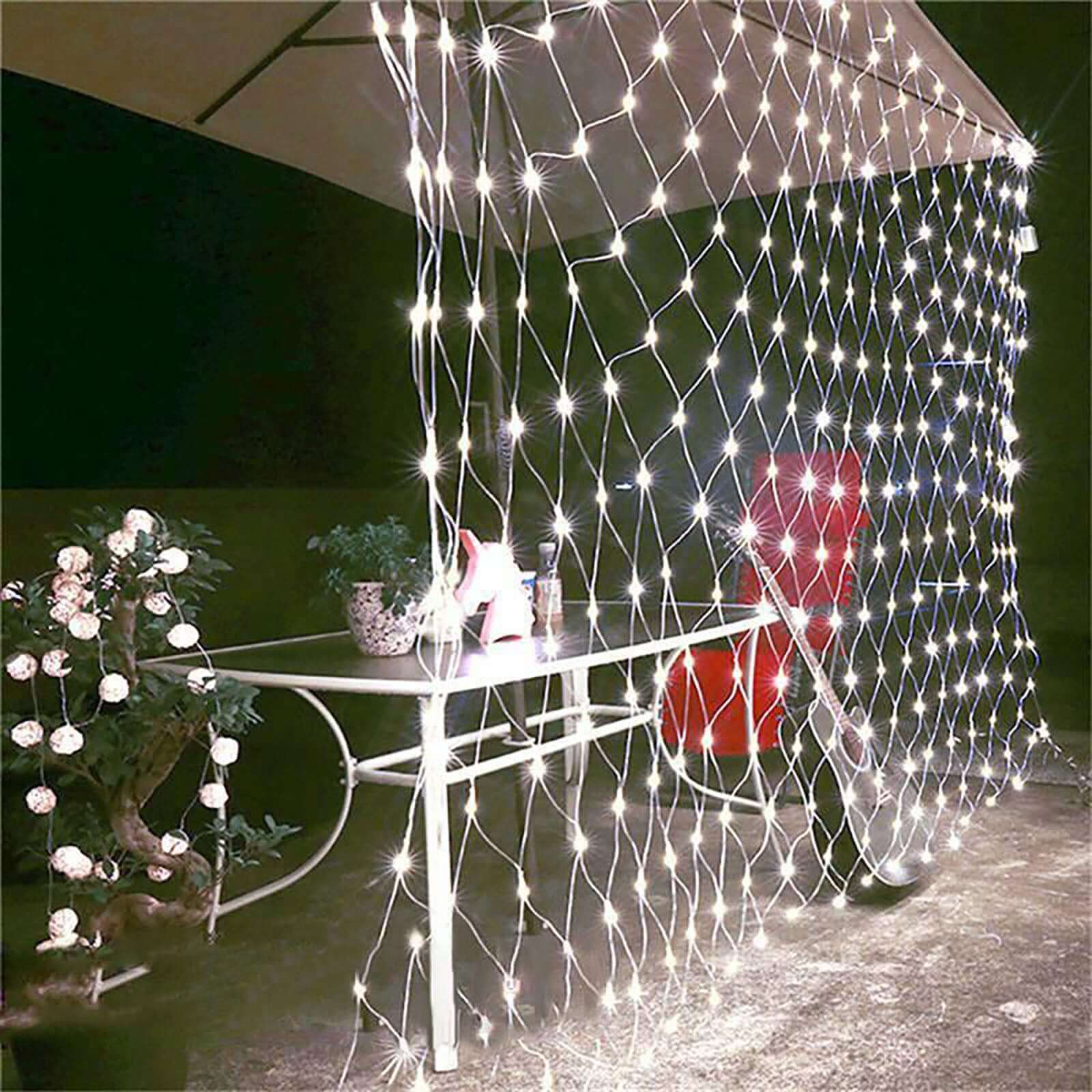 1 PC Wedding LED Net Mesh String Lights- Fairy String Lights With 88 Lights for Wedding Party Décor Outdoor &amp; Indoor Activities