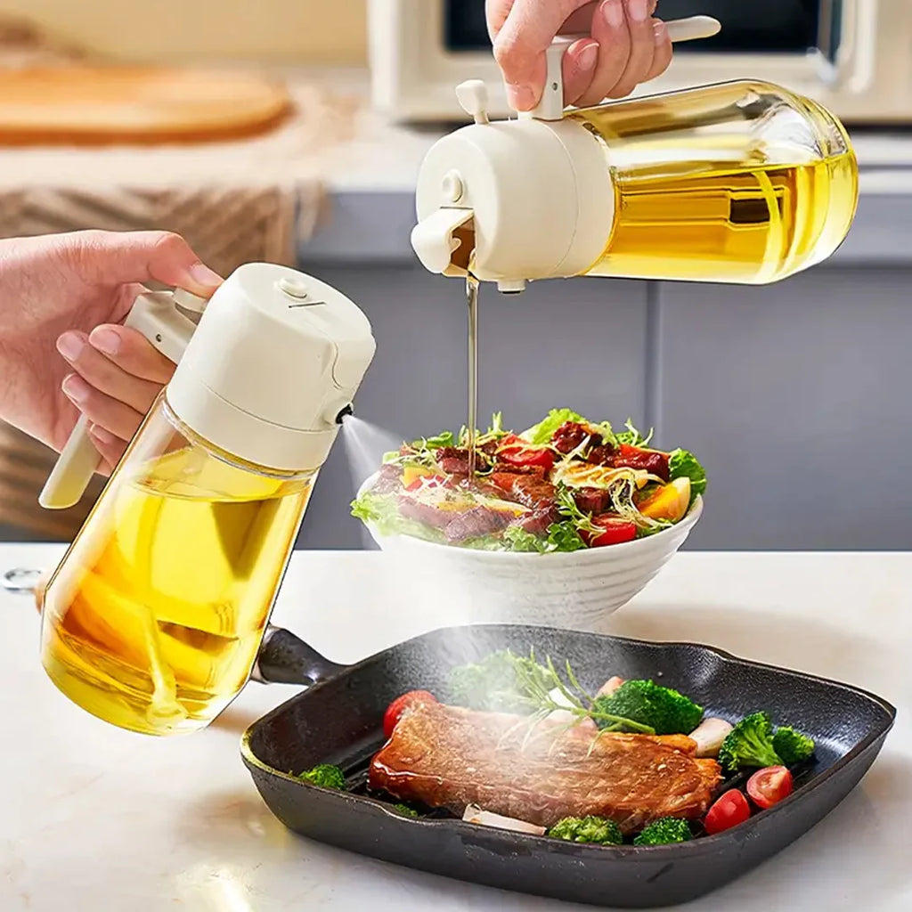 2 in 1 Oil Spray Jug - 470ml (Random Color)