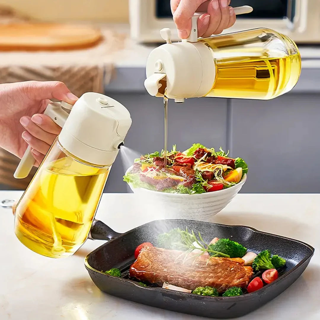 2 in 1 Oil Spray Jug - 470ml (Random Color)