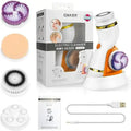 Cnaier 4 in 1 Electric Cleanser | Facial Cleansing Brush &amp; Massager - Face Brush Set | Electric Rotating Face Scrubber for Deep Cleaning, Exfoliating, Blackhead Removing AE-8286