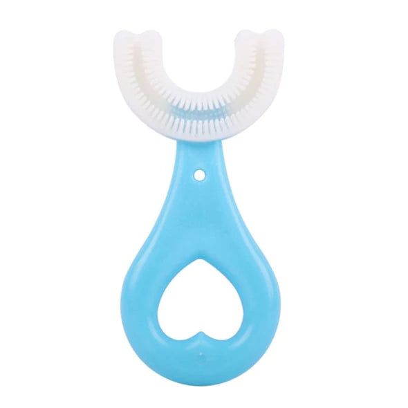 (Without Box)1 PC - 360 Degree U-Shaped Baby Toothbrush Children Child Toothbrush Teethers Baby Brush Silicone Kids Teeth Oral Care Cleaning (random color)
