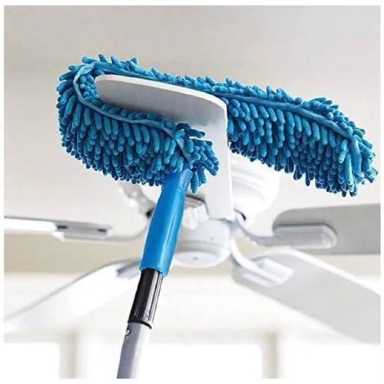 Micro Fiber Fan Duster Flexible Duster With Telescopic Stainless Steel Handle for Fan Cleaning Specially (random color)