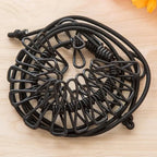 12 clips Cloth Line rope hang portable - Elastic, Windproof Eco-Friendly for Travel  Home Use (random color)