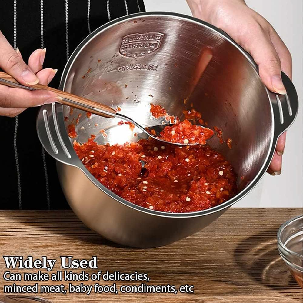 Falari 3L Electric Meat Grinder, Stainless Steel Electric Chopper for Household Use, Automatic Food Processor With 3 Speed for Meat, Vegetables, Fruit and Nuts, Detachable and Washable