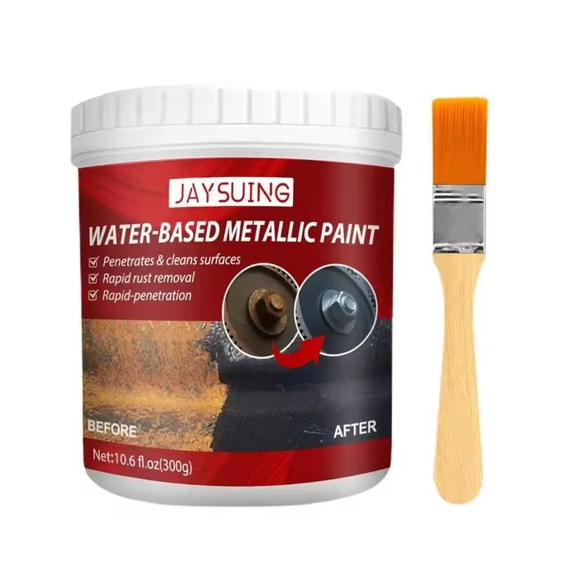 Rust paint Metallic Paint  Anti Rust Protection Coating for removing rust from metal (with brush )Steel Box - 300gm