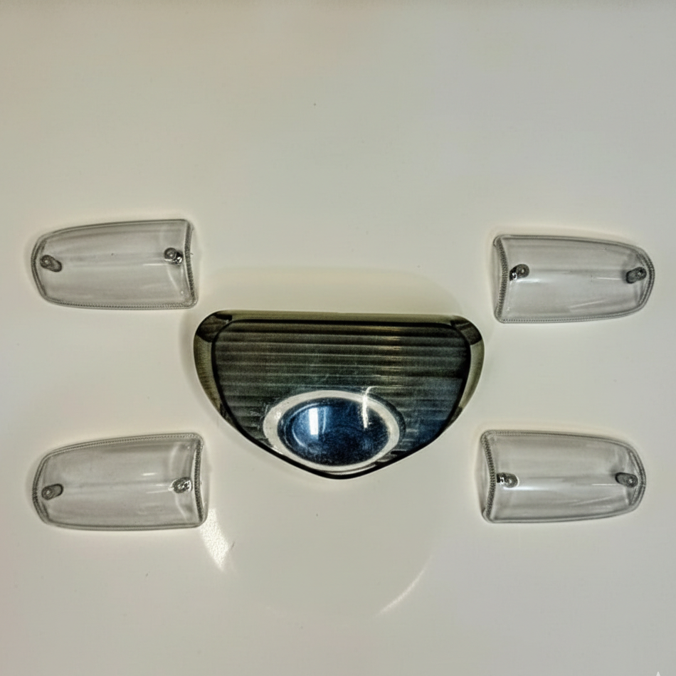 Indicator Cover & Backlight Cover for 70cc Bikes – Crystal White & Smog