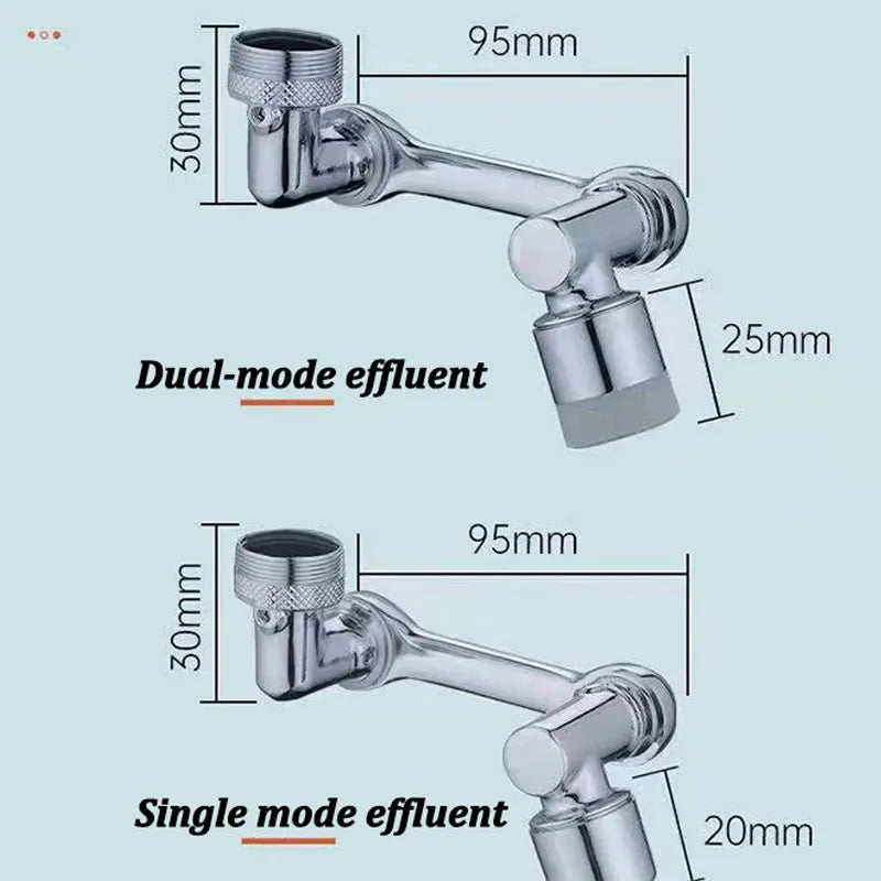 1080°Rotatable Faucet Aerator Bathroom Washbasin Tap Splash Filter Kitchen Faucet Extend Faucet Water Saving Bubbler Nozzle