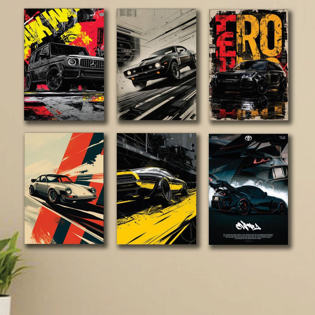 Set of 6 Premium Wall Art Photo Tiles – Modern Home Decor Sets