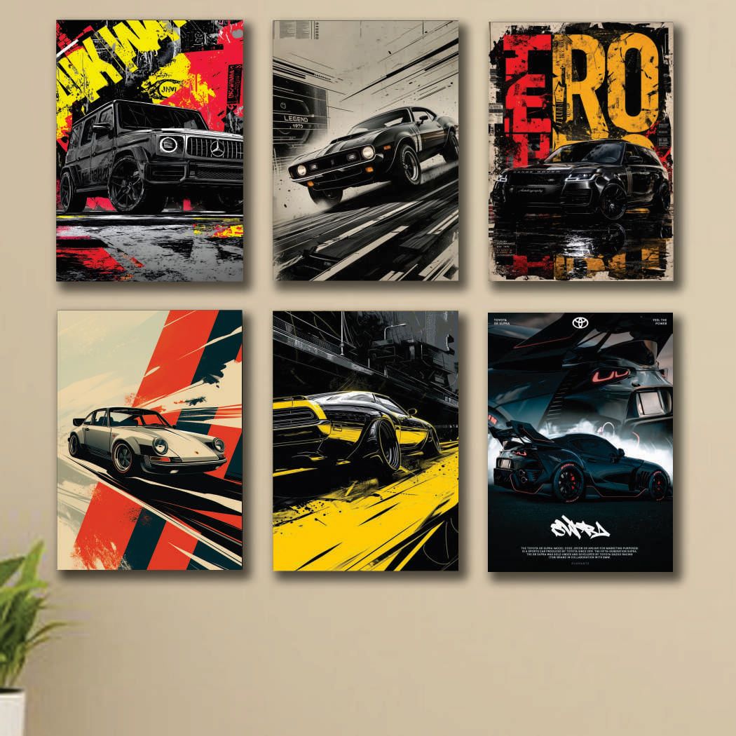 Set of 6 Premium Wall Art Photo Tiles – Modern Home Decor Sets