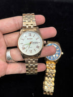 Baima Quartz Stainless Steel Wristwatch With Roman Numerals And Day Date Working Display