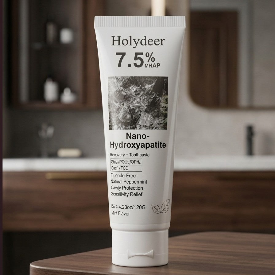 Holydeer Recovery Toothpaste | 7.5% Nano-Hydroxyapatite For Enamel Repair & Whitening 120g