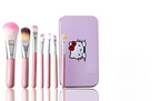 07 PCs Kitty Style Brushes  Makeup Brush Set | Complete Brush Kit for Professional and Beginner (Pink Color)