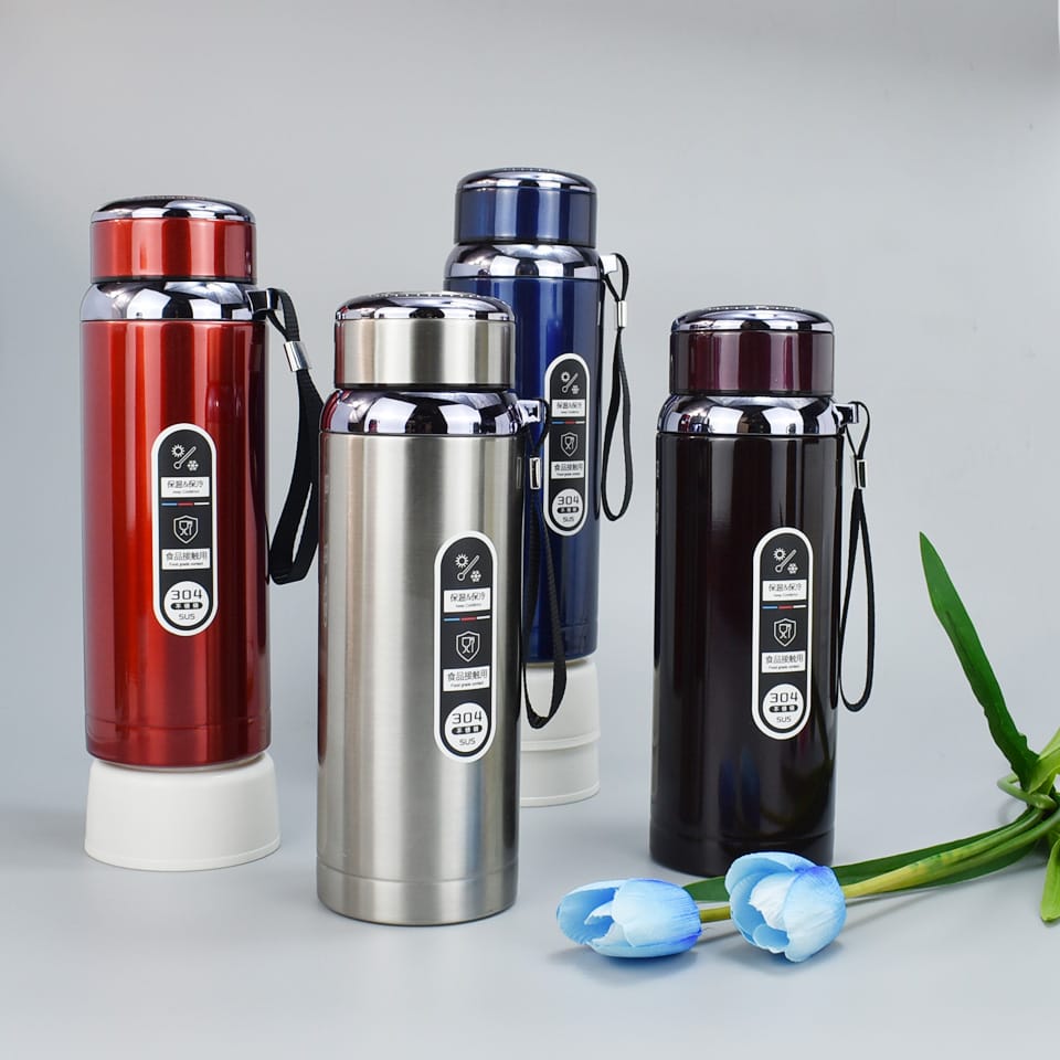 800ml / 1000ml Stainless Steel Thermos Bottle Vacuum Insulated Leakproof Water Bottle for Travel Gym Office