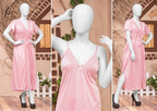 2 PCs Silk Splendor Satin Nightwear Set – Elegant & Comfortable Sleepwear SKU R-003 Free Size