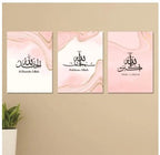 Set of 3 Flower Wall Art Wooden Canvas Frames (8×11 Inches) – Elegant Home Wall Décor with Hooks & Optional Sticky Tape
