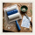 Roller Pattern Set – Paint Roller with Textured Design for Wall Decoration (6 Inch)