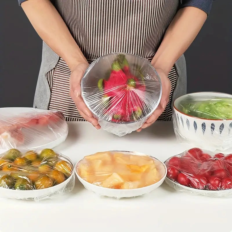 Disposable Plastic Wrap Covers Elastic Tight Food Grade Fresh Keeping Dust Proof Insect Proof Kitchen Accessories
