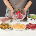 Disposable Plastic Wrap Covers Elastic Tight Food Grade Fresh Keeping Dust Proof Insect Proof Kitchen Accessories