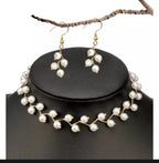 Zig Zag  Black Choker With Earrings for girls