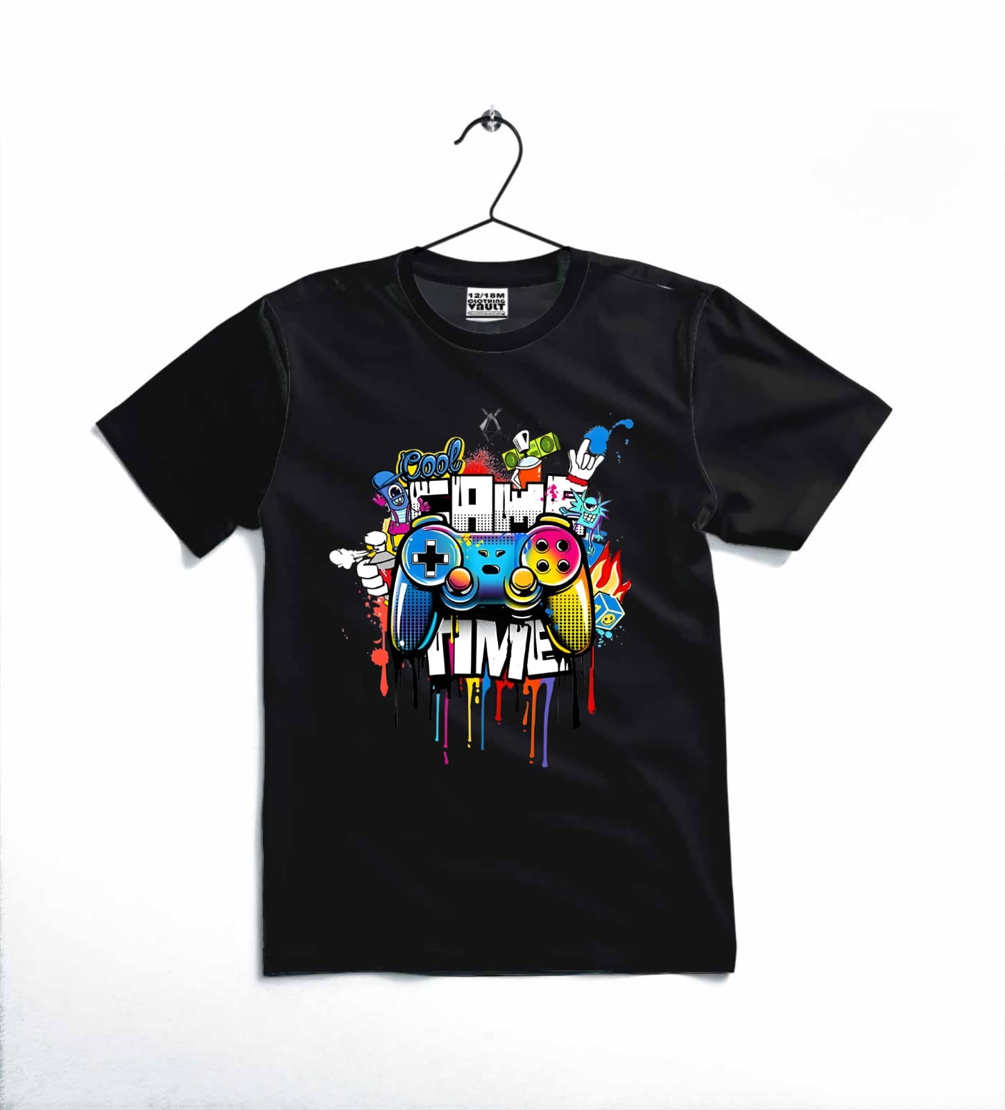 Game Time Printed Kids T Shirt Stylish Casual Comfortable Daily Wear For Boys And Girls