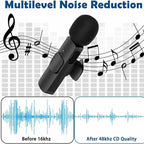 K11 2 IN 1 Collar Wireless Microphone Iphone/Android & Type C Supported