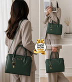Charles And Keith 2 Zipper Bag Leatherette Handbag With Small Cat Charm And Detachable Shoulder Strap