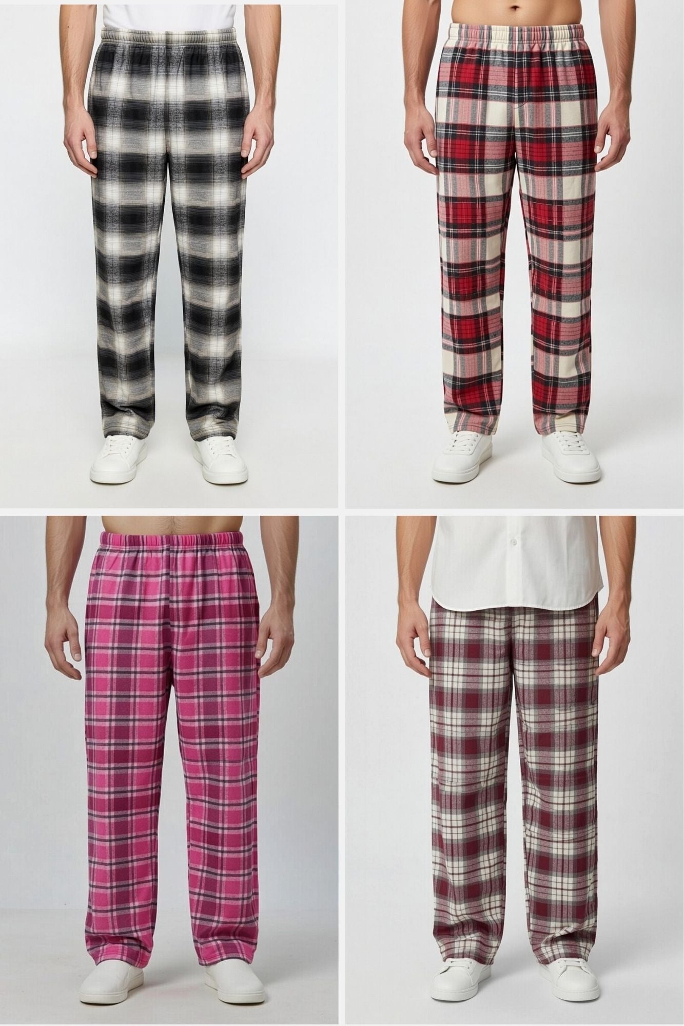 Men Checked Pajama Trousers – Comfortable Cotton Sleepwear & Home Wear Trouser for Men and Boys Soft Relax Fit Lounge Pants ( Random Color Random Print)