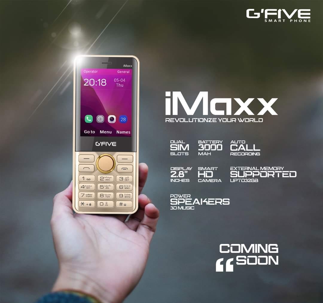 GFive IMAX 2.8 Inch LCD PTA Approved Mobile With 3500mAh Battery Dual SIM Smart Camera Bluetooth And Type C Charging (Random Color)