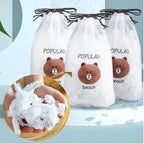 100 PCS Disposable Food Cover Plastic Bags Transparent Fresh Food Storage And Wrap Bags