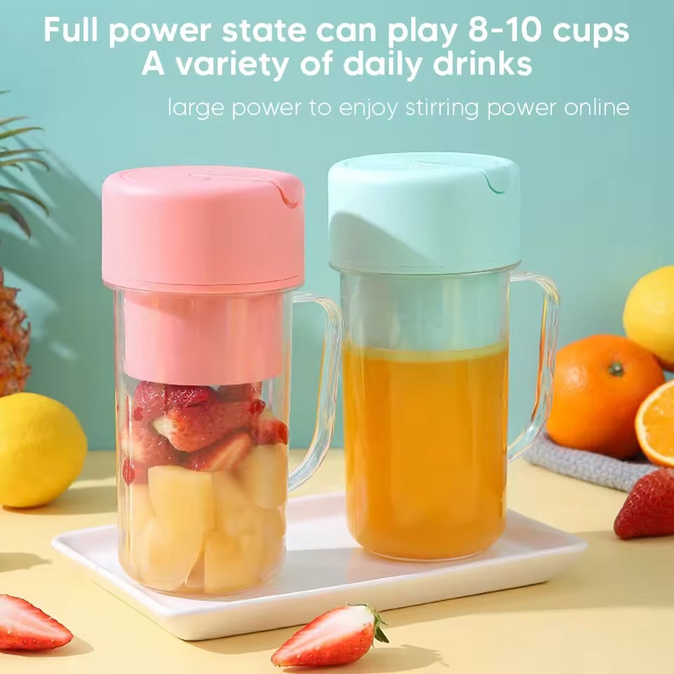 Professional Mini Juicer – Portable Blender & Smoothie Maker with Built-In Straw | Compact Fruit Extractor for Travel & Home Use ~ Random Color