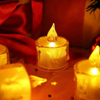 Flickering LED Flameless Tea Light Candles with Realistic Wax Drip (1 pcs)