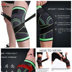 3D Weaving Knee Support Band | Adjustable Compression Brace for Men & Women | Pressure Relief, Injury Protection & Joint Stability (1Pc)