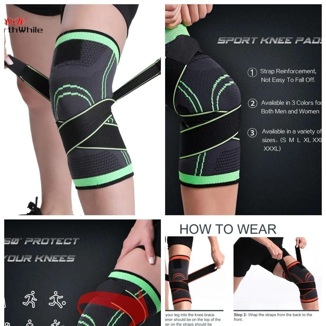 3D Weaving Knee Support Band | Adjustable Compression Brace for Men & Women | Pressure Relief, Injury Protection & Joint Stability (1Pc)