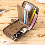 GOL Zip Leather Wallet for Men Compact Wallet with Coin Pocket Card Slots and Secure Closure